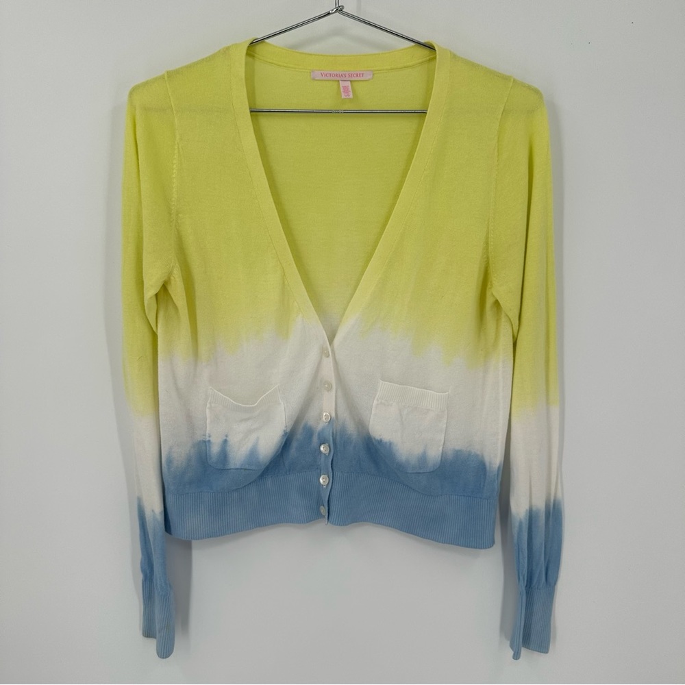Victoria's Secret Tie Dye Cardigan Sweater Womens Size Large